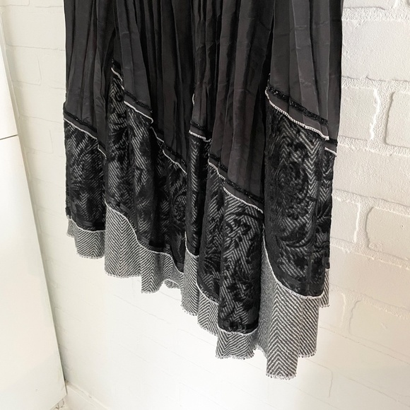 Vintage 90s Y2K Midi Skirt Artsy Whimsigoth Iridescent Dark fairy Lace Sz S - Picture 13 of 14